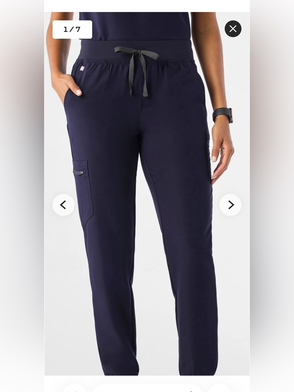 Figs Navy Drawstring Jogger Pants - Women's